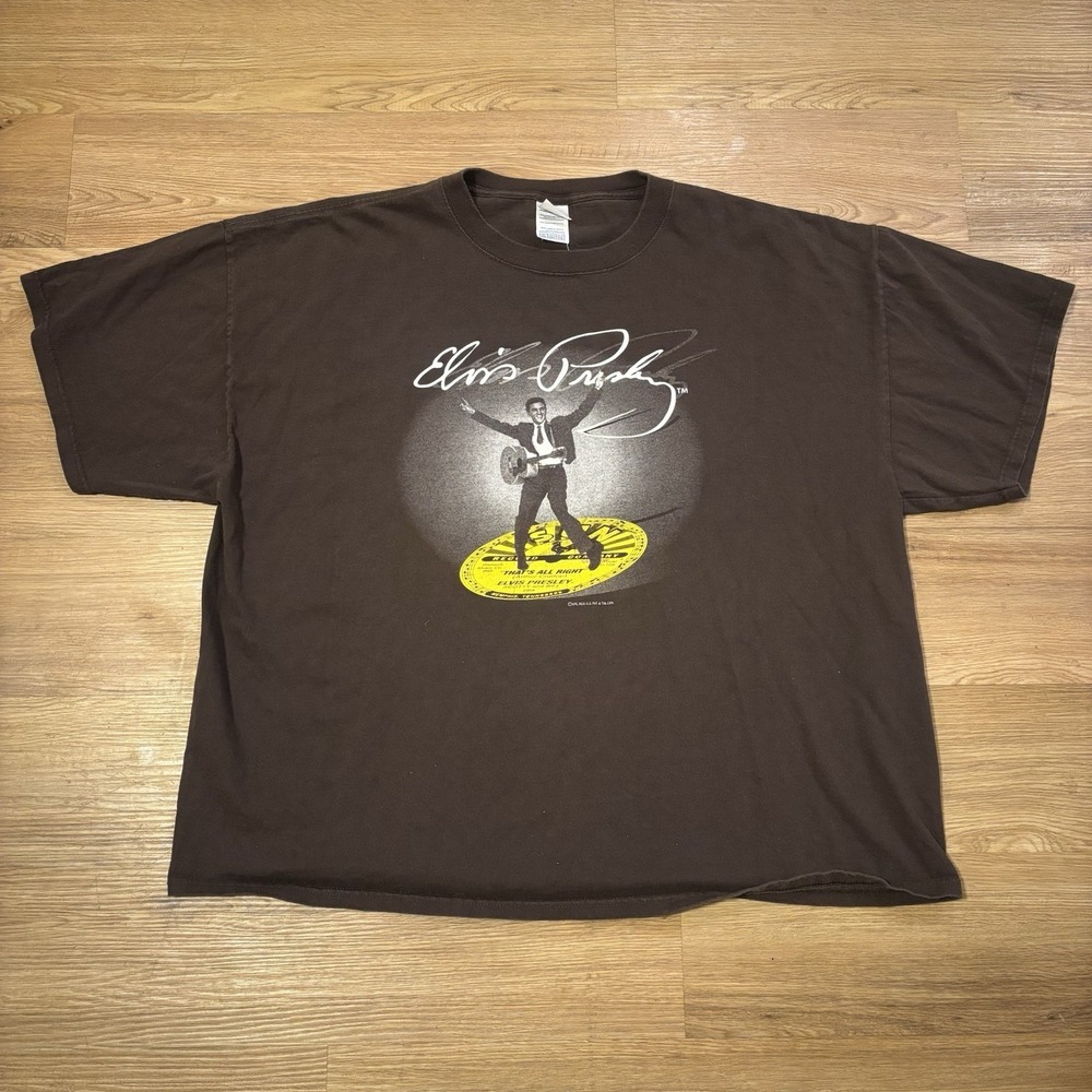 VTG Elvis Presley Delta Magnum Weight Shirt Men's 2XL Black Short Sleeve Graphic